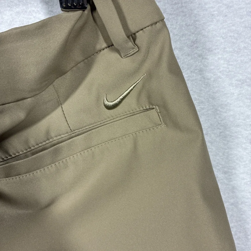 Nike‎ Golf Dry Fit Shorts TCU Embroidery Logo Khaki Colored Womens Size 4